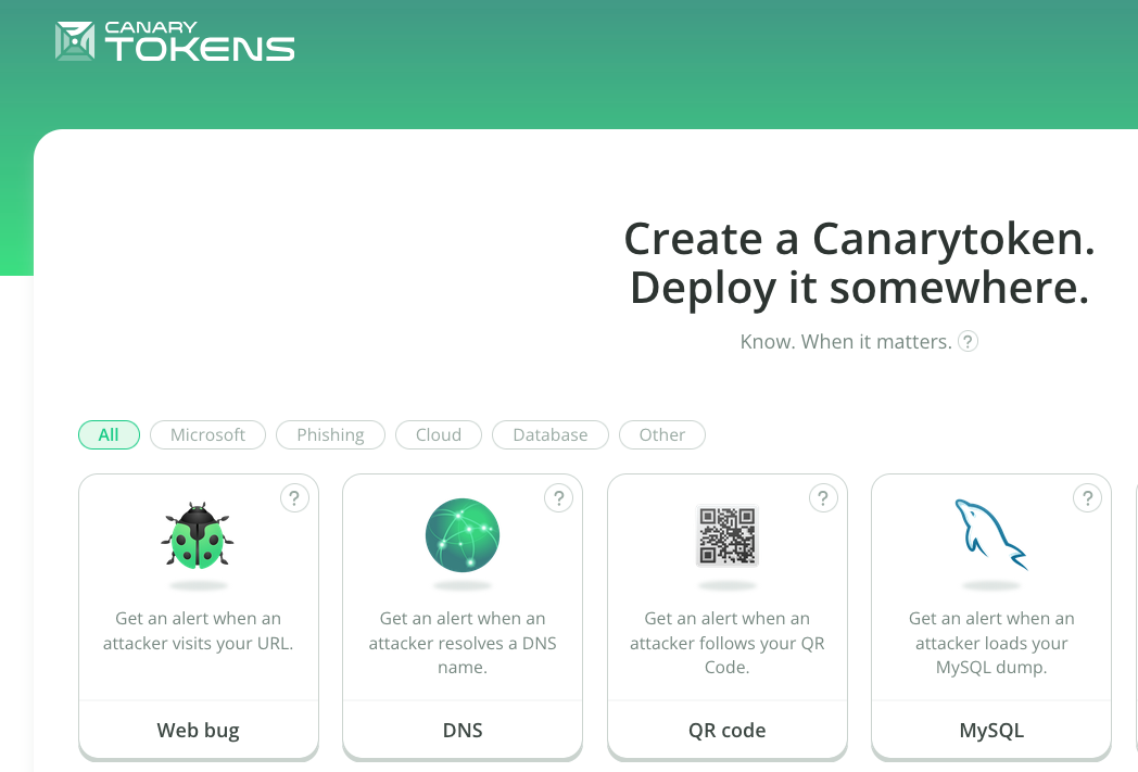 Hands-on with Canary Tokens