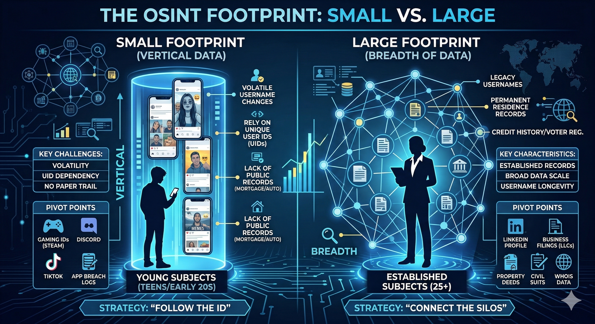 OSINT Profiles: Analyzing the Small vs. Large Footprint