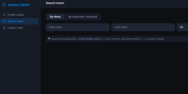 Venmo OSINT Tool